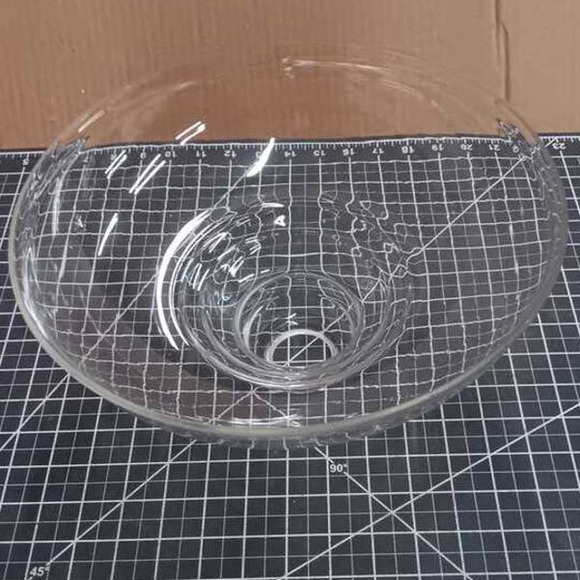 Clear Glass, Mini Pendant Shade, 12.01"D w/ 2.25" Fitter Top and Overall 5.98"H - Picture 4 of 5